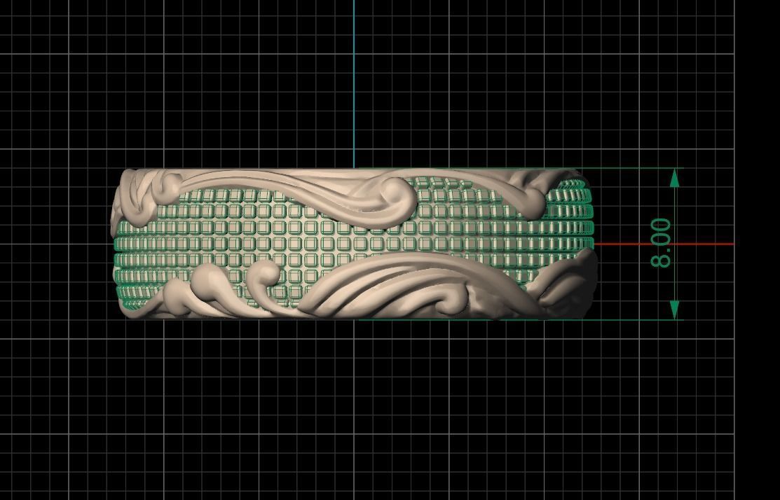 David Yurman Waves Band Ring 3D print model_6