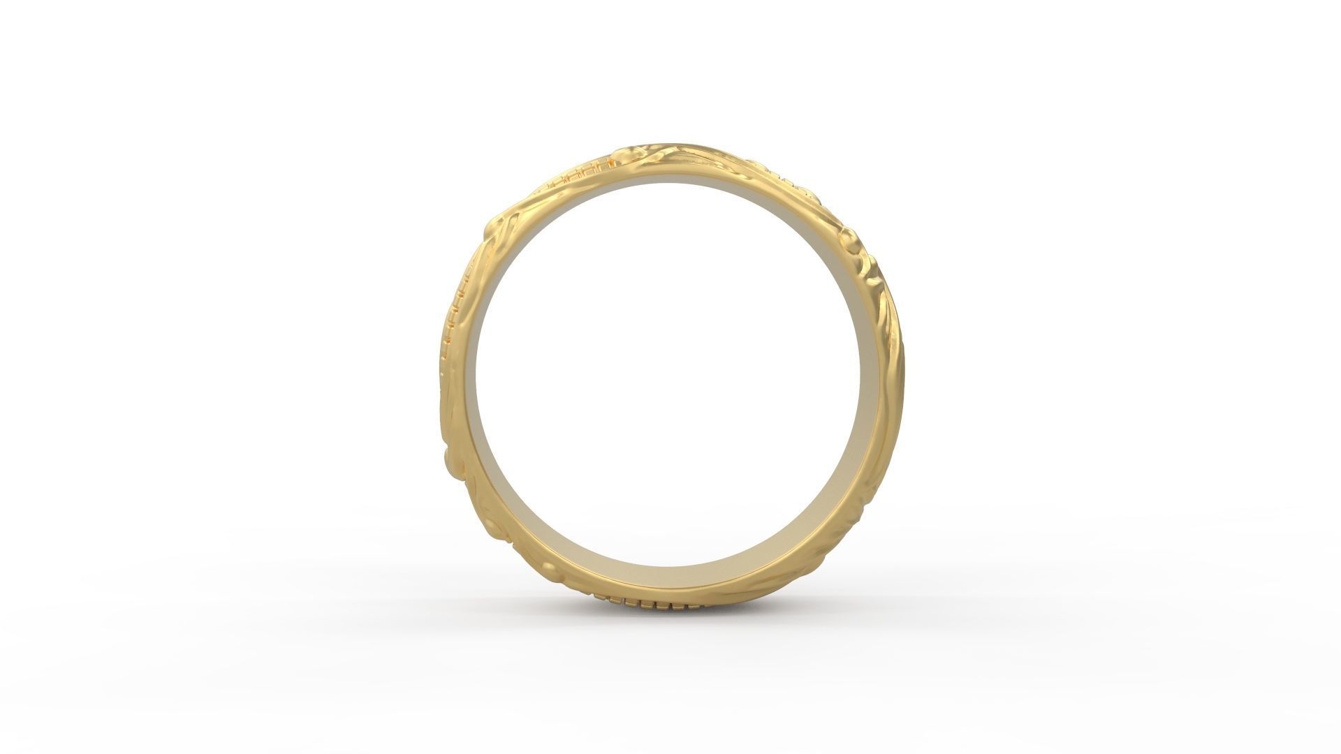 David Yurman Waves Band Ring 3D print model_4