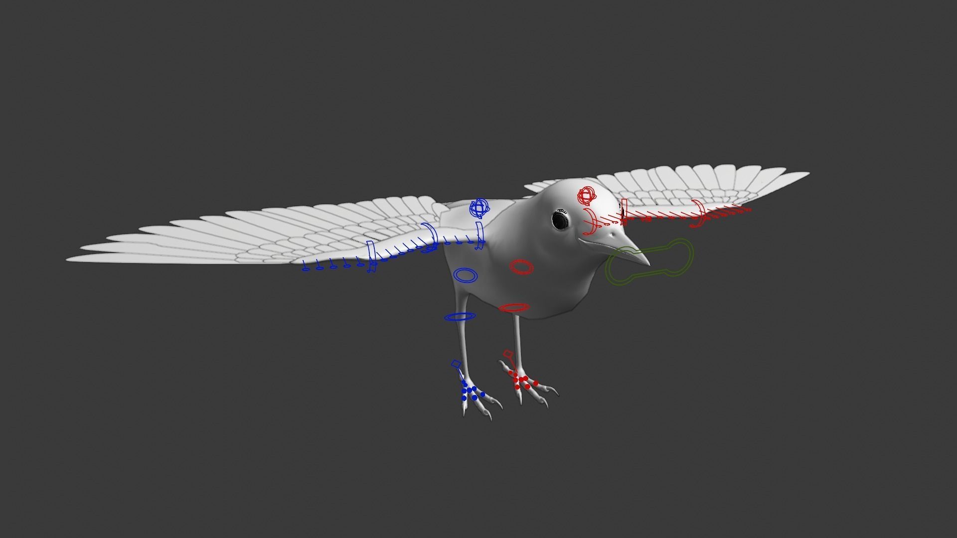 Yellow Warbler Animated VFX Grace 3D model_18