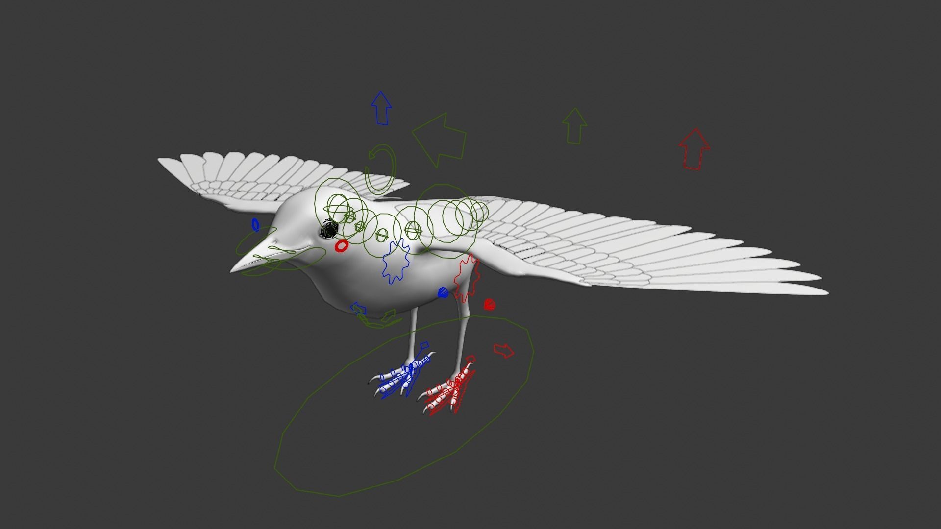 Yellow Warbler Animated VFX Grace 3D model_17