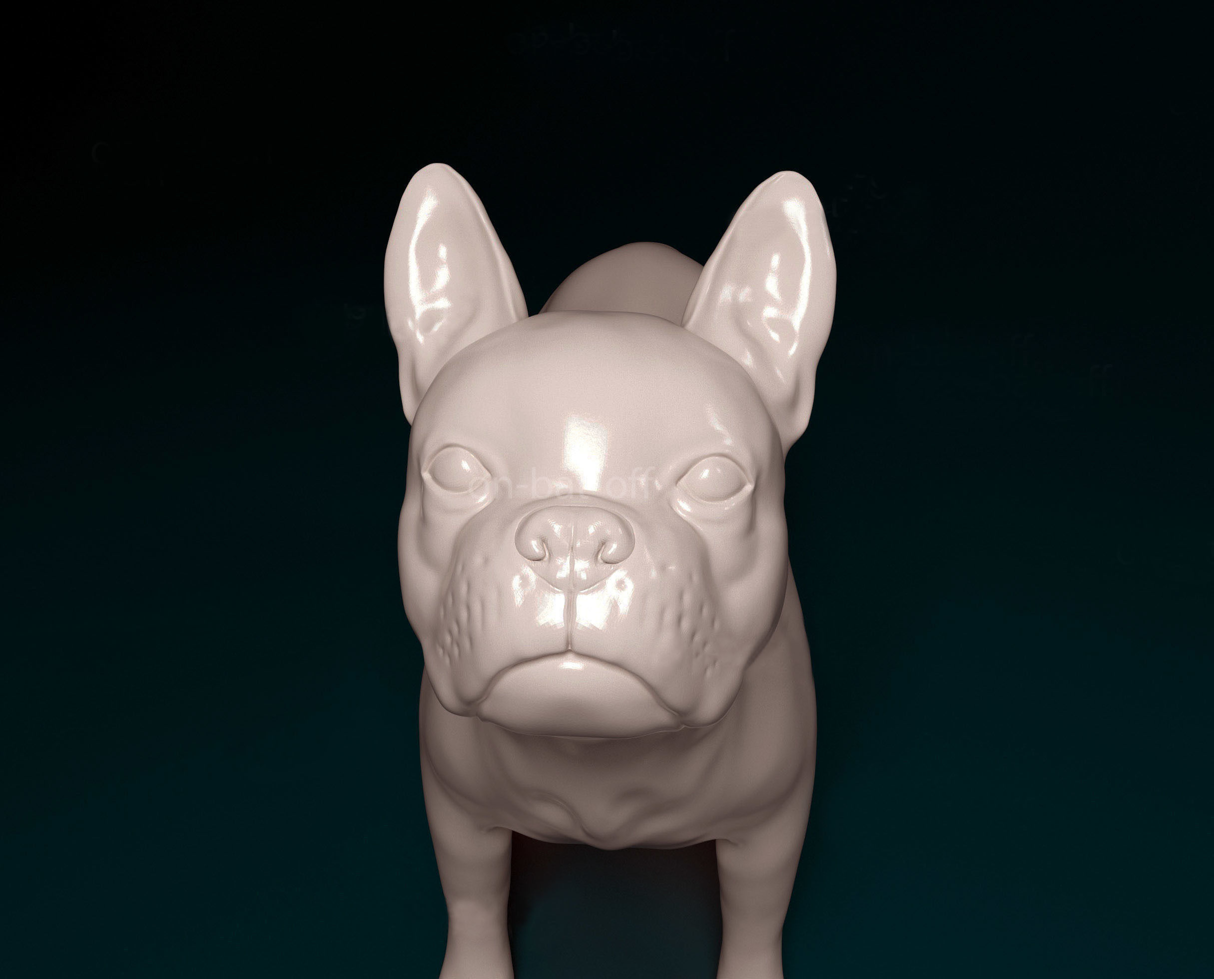 Boston terrier  3D print model_3