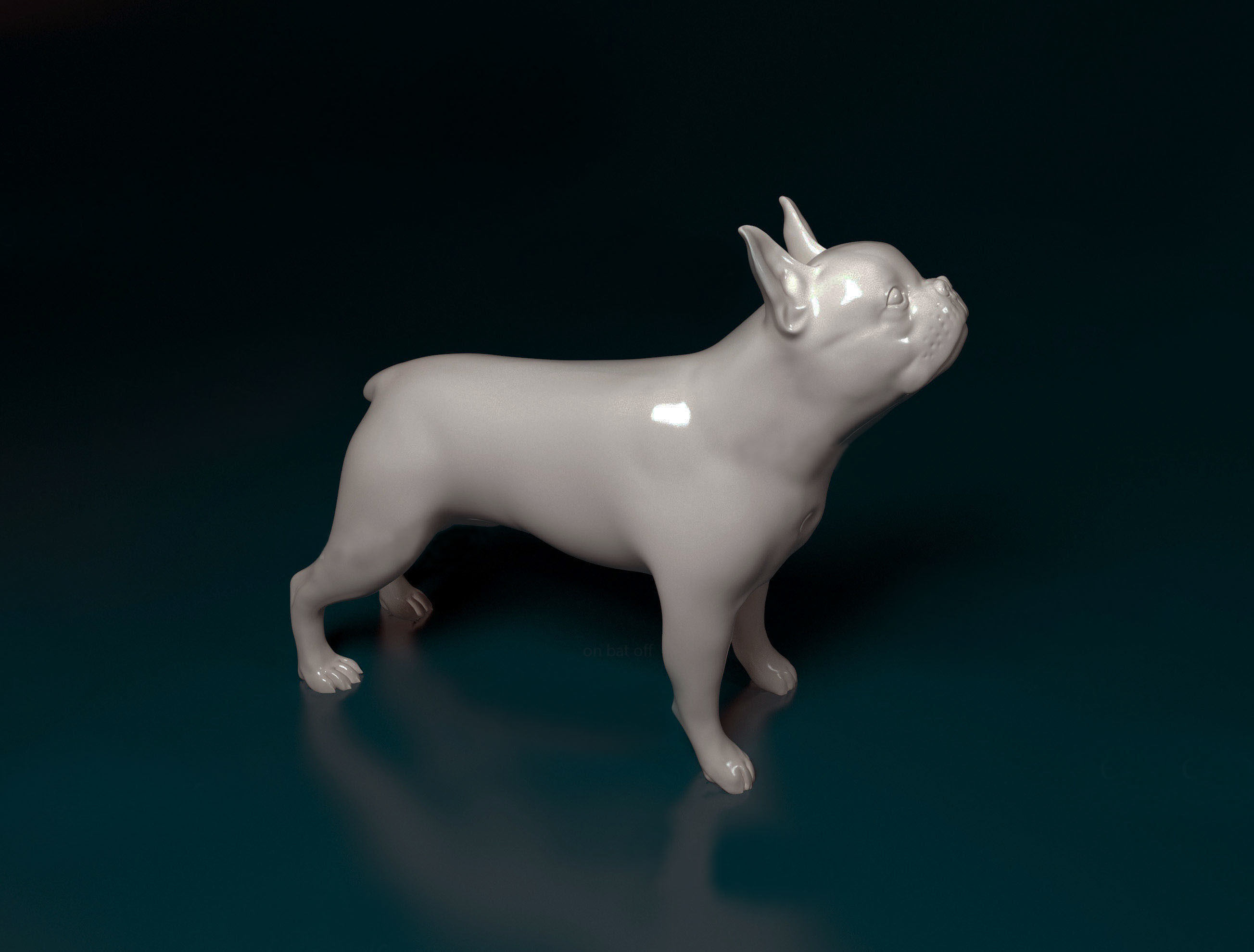Boston terrier  3D print model_1
