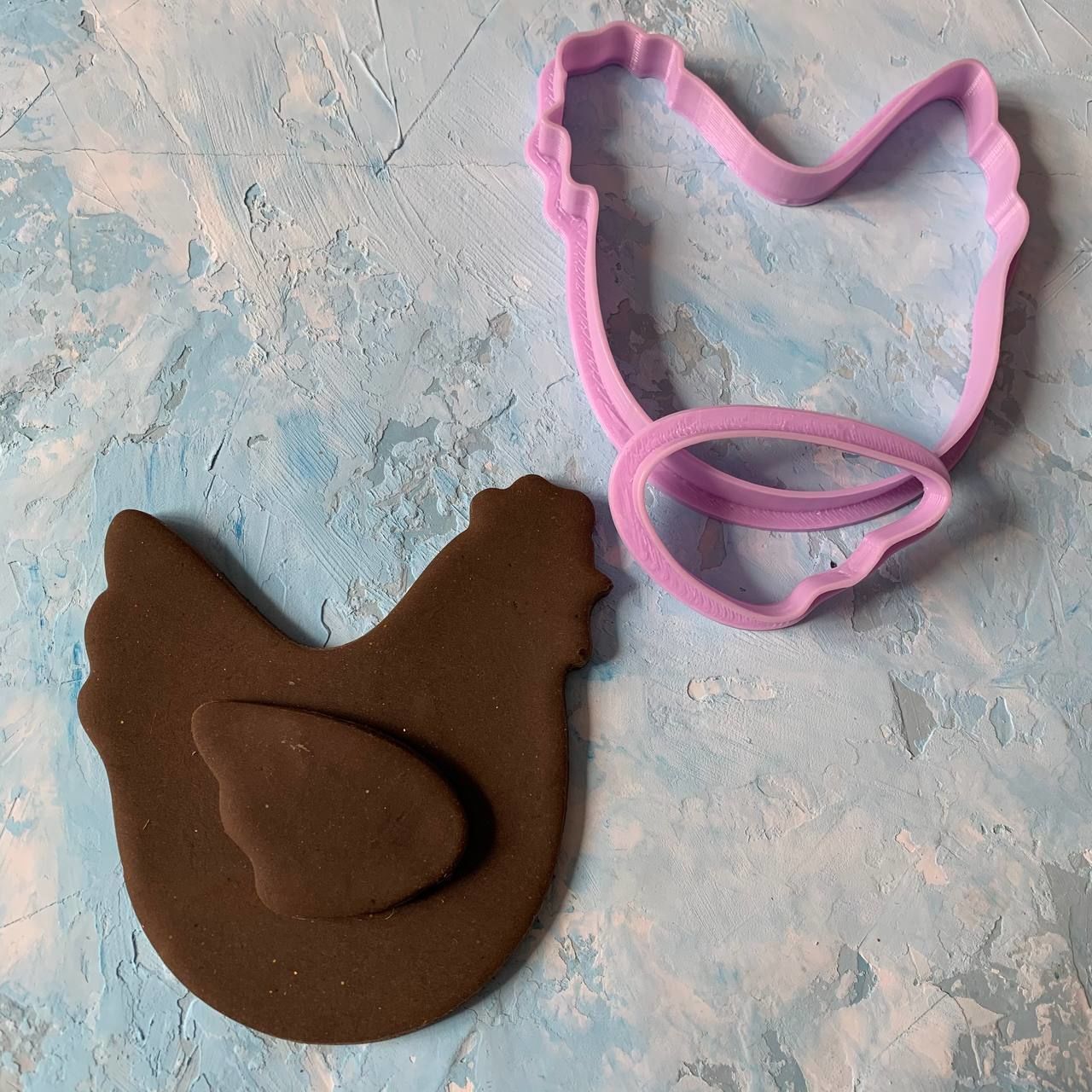 Easter Chicken Cookie Cutter 3D print model_1