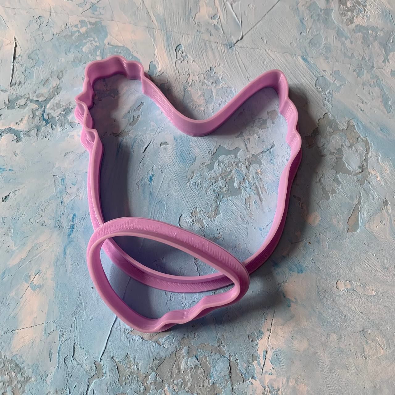 Easter Chicken Cookie Cutter 3D print model_2