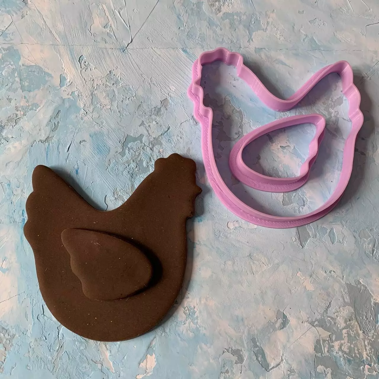Easter Chicken Cookie Cutter 3D print model_0