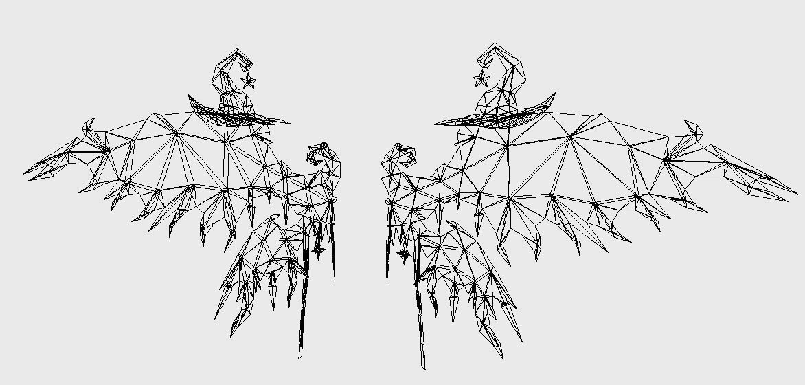 Hallowen Wing Low-poly 3D model_15