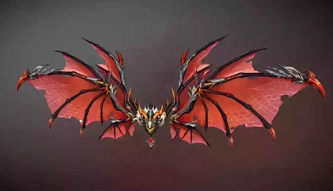 Dragon Wing Low-poly 3D model
