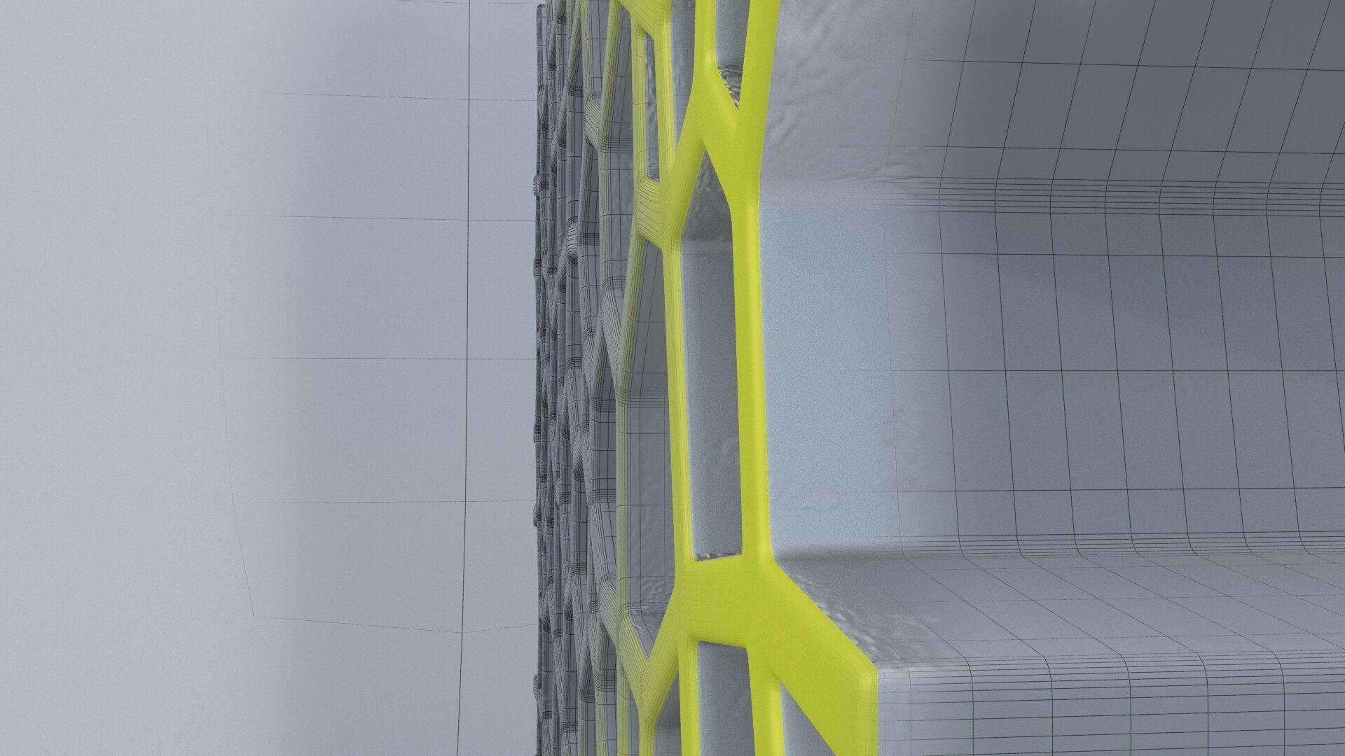 Cupboard shelf made of hexagons 3D model_10