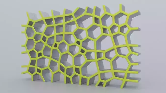 Cupboard shelf made of hexagons