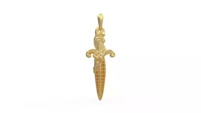 David Yurman Waves Dagger Amulet With Diamonds
