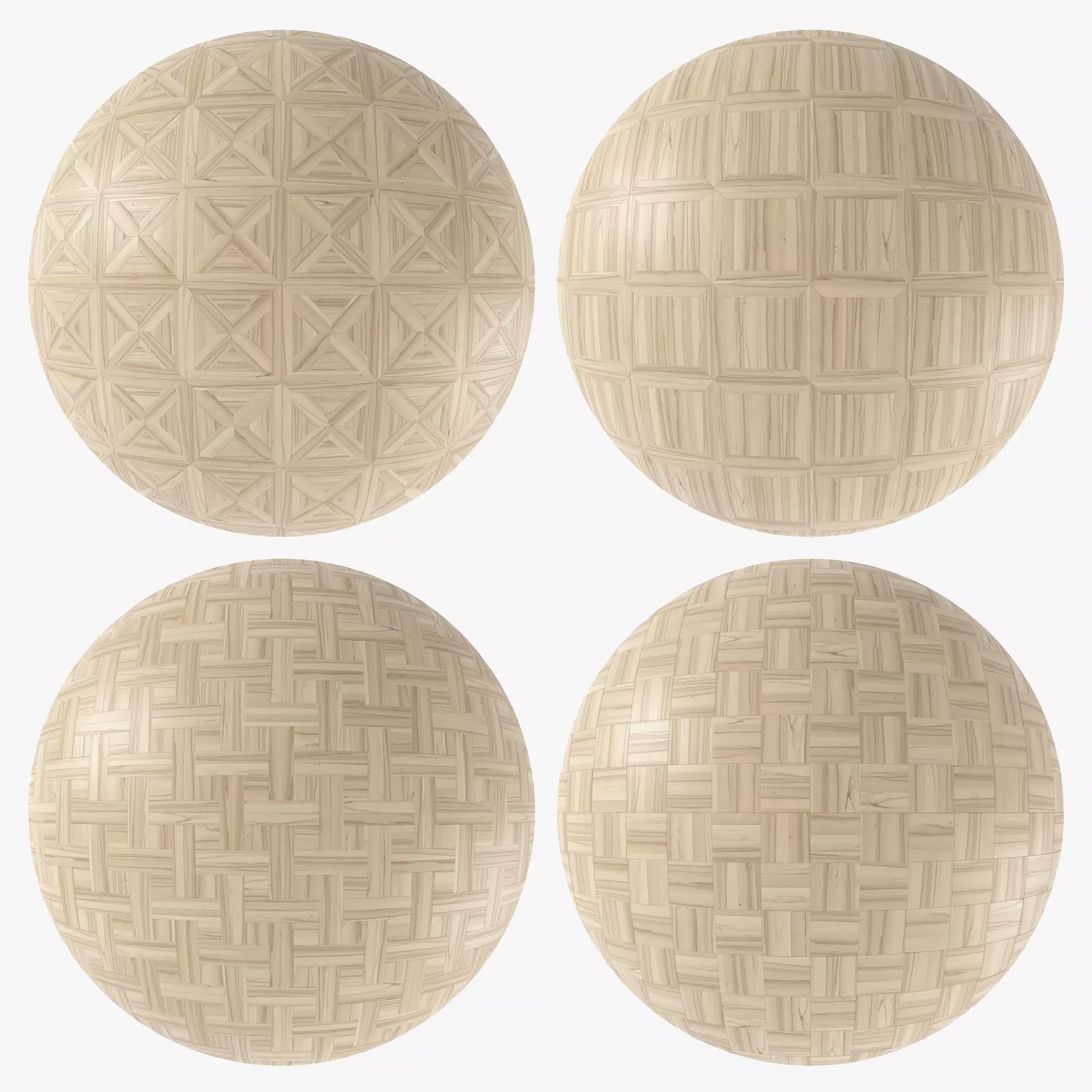 Parquet - Laminate - Wooden floor 4 in 1 3D model_0