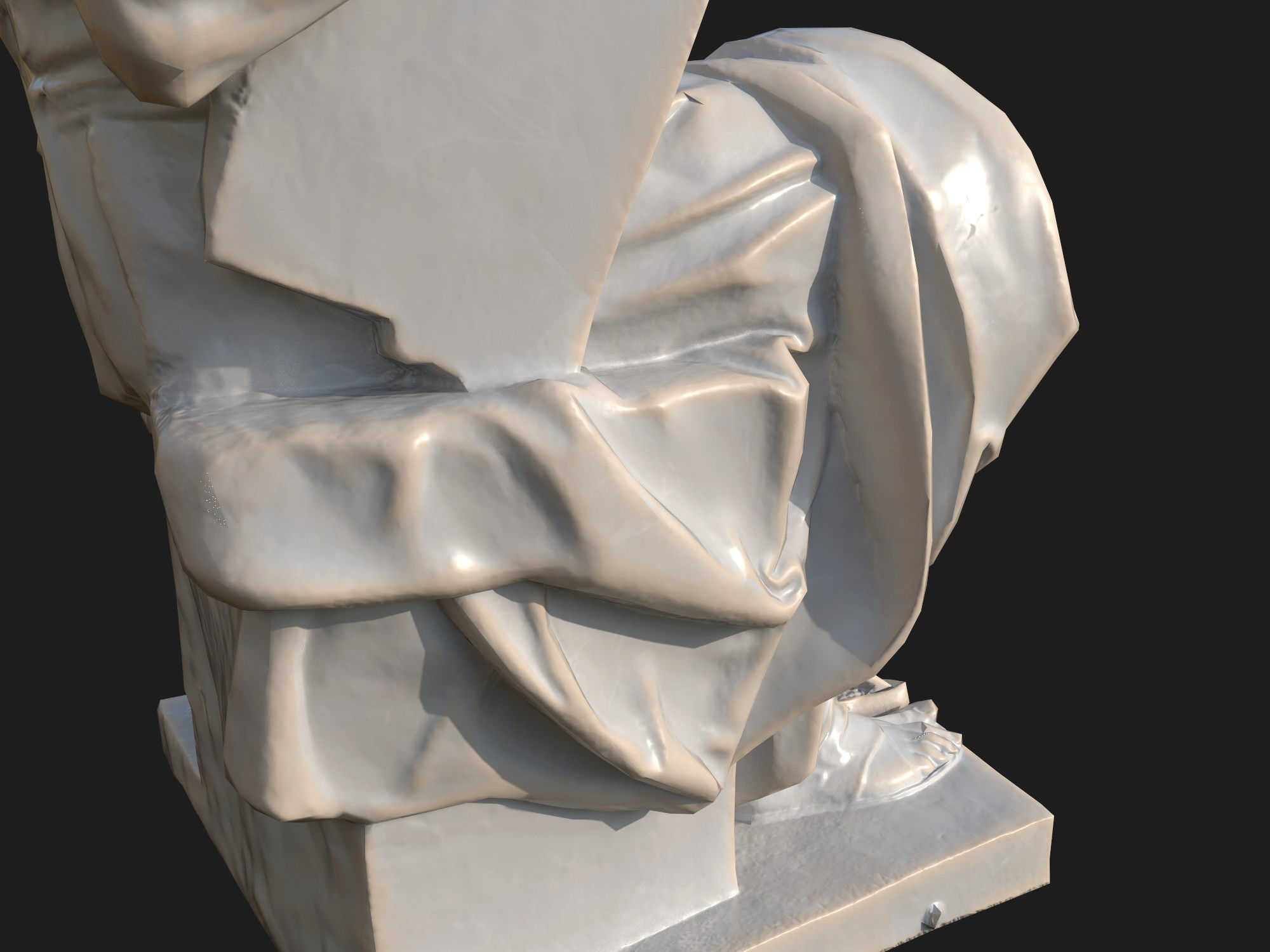 Moses by Michelangelo Low-poly 3D model_15