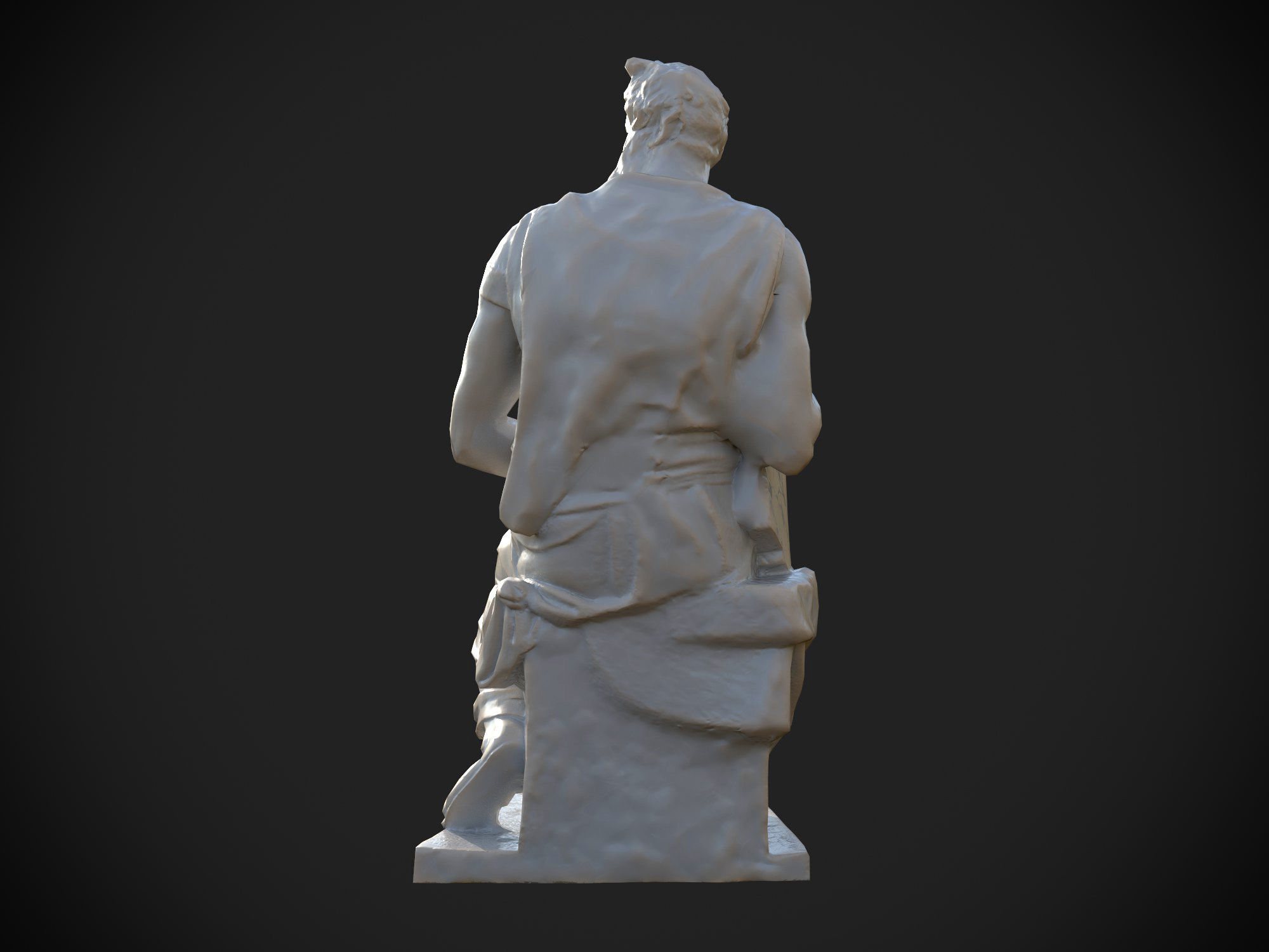 Moses by Michelangelo Low-poly 3D model_5