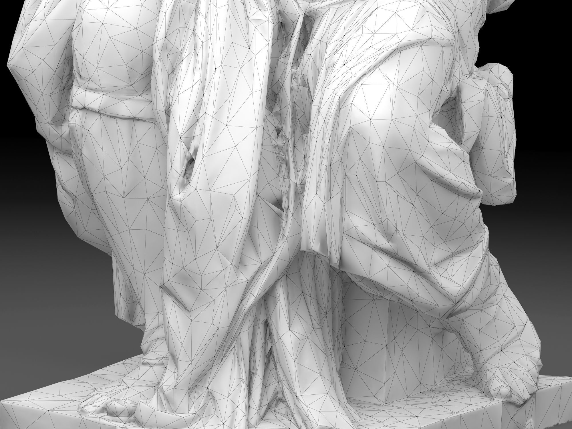 Moses by Michelangelo Low-poly 3D model_20