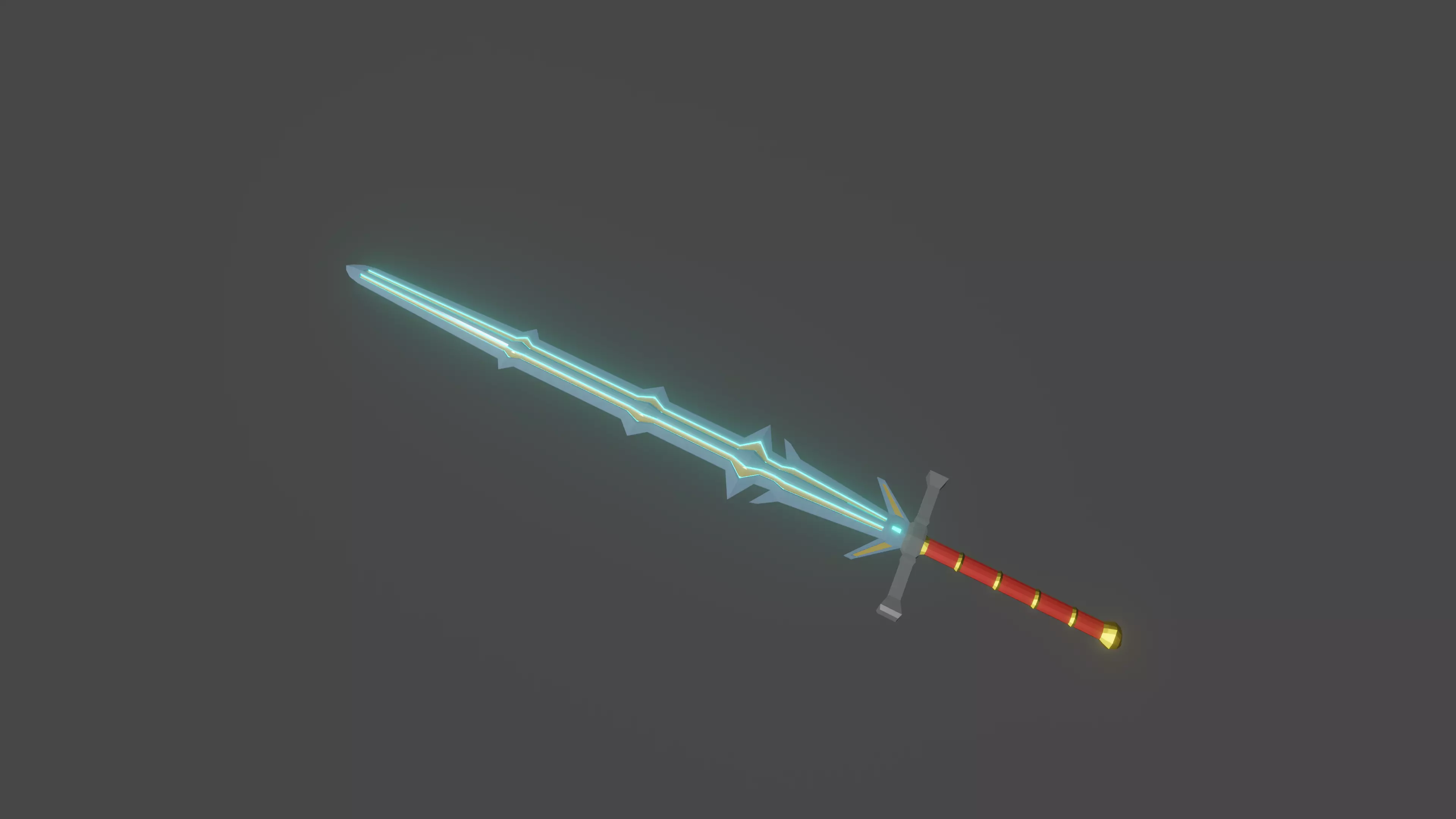 Two-Handed Sword Free low-poly 3D model