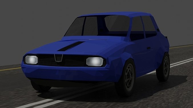 Renault 12 Low Poly 3d Model Low-poly 3D model
