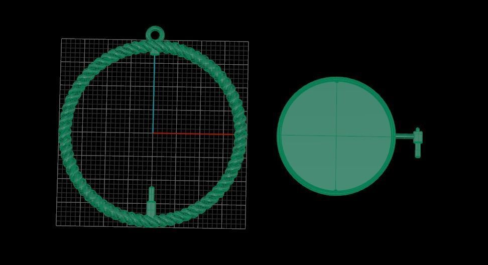 Rope  Spinning Memory Pendant 3D print model_5