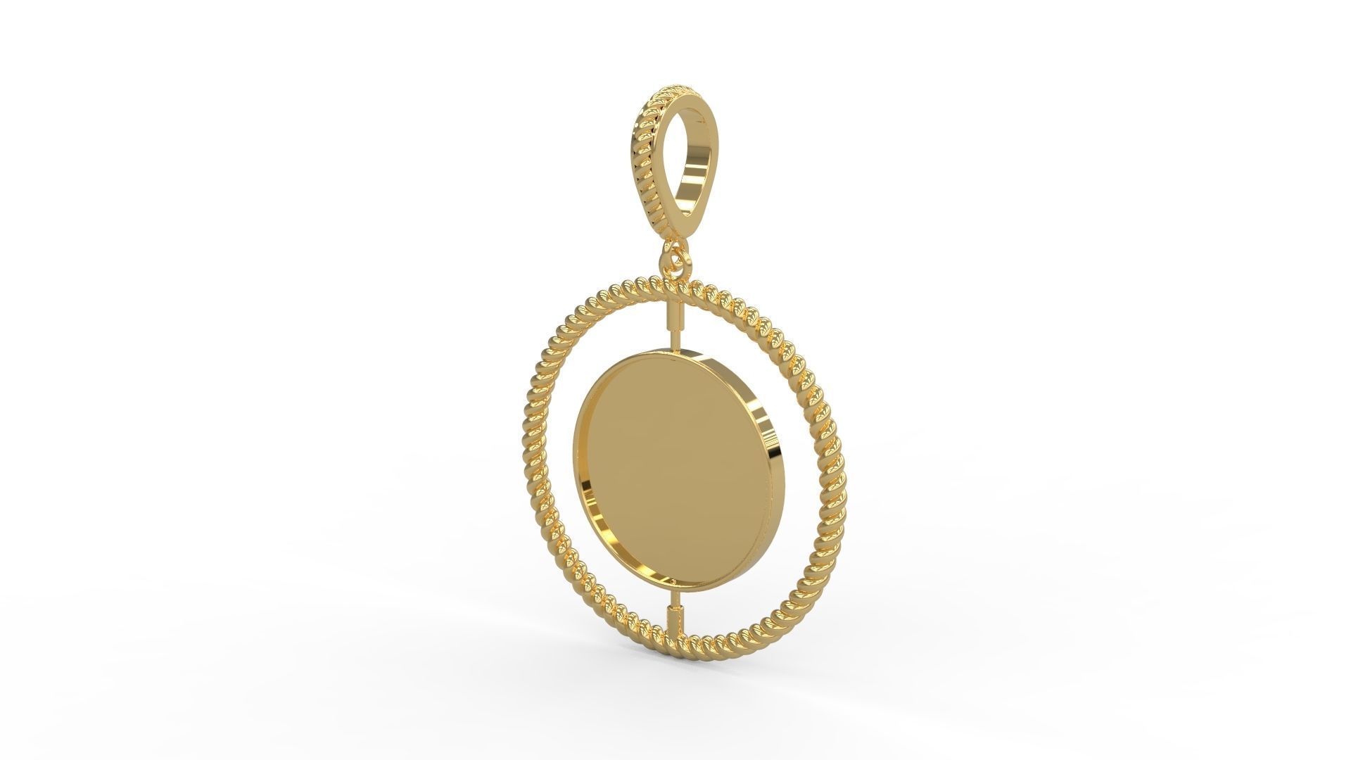 Rope  Spinning Memory Pendant 3D print model_1
