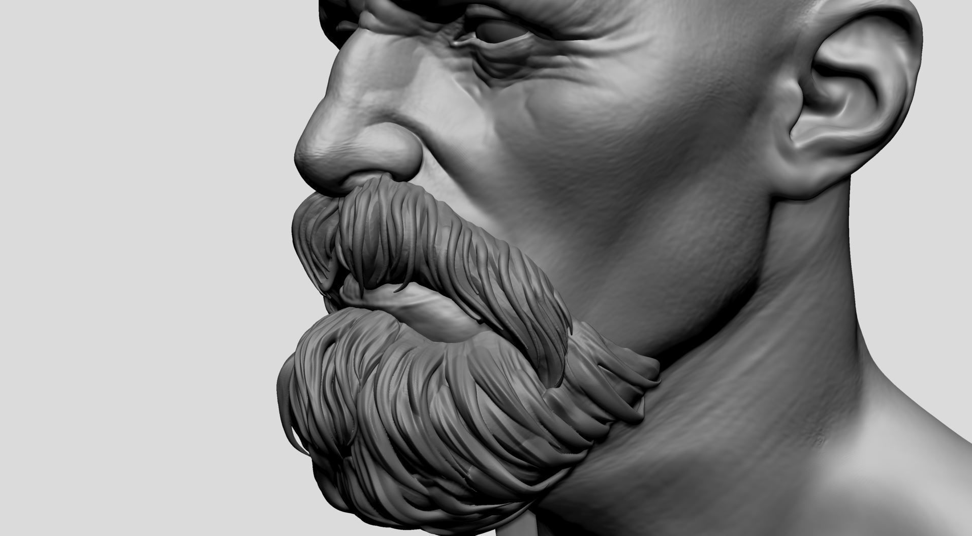 Male Head v8 3D model_11
