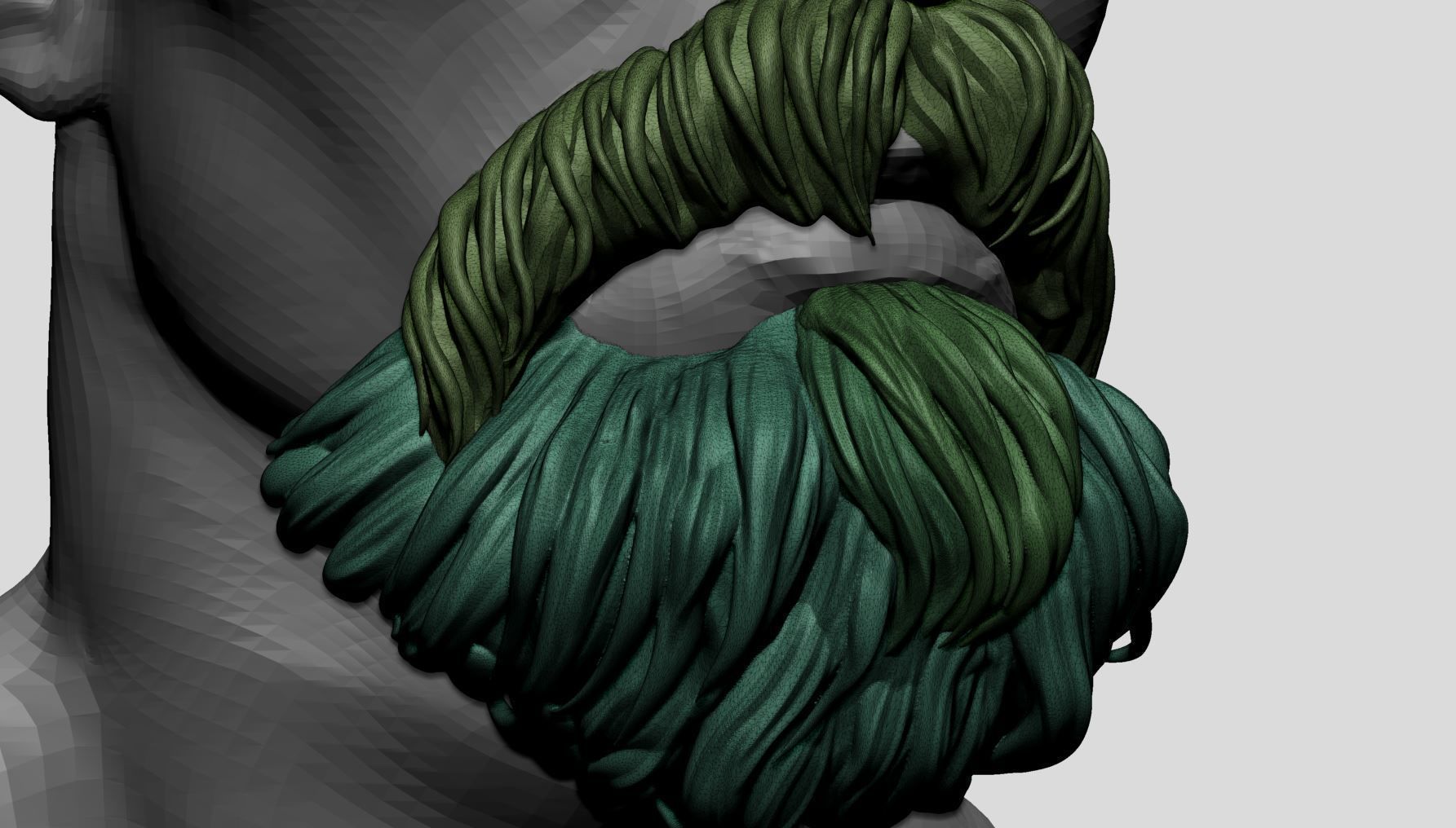 Male Head v8 3D model_14