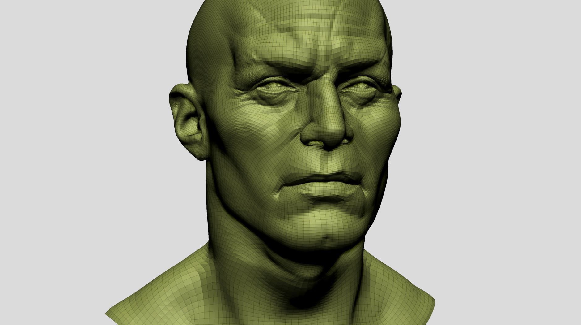 Male Head v8 3D model_12