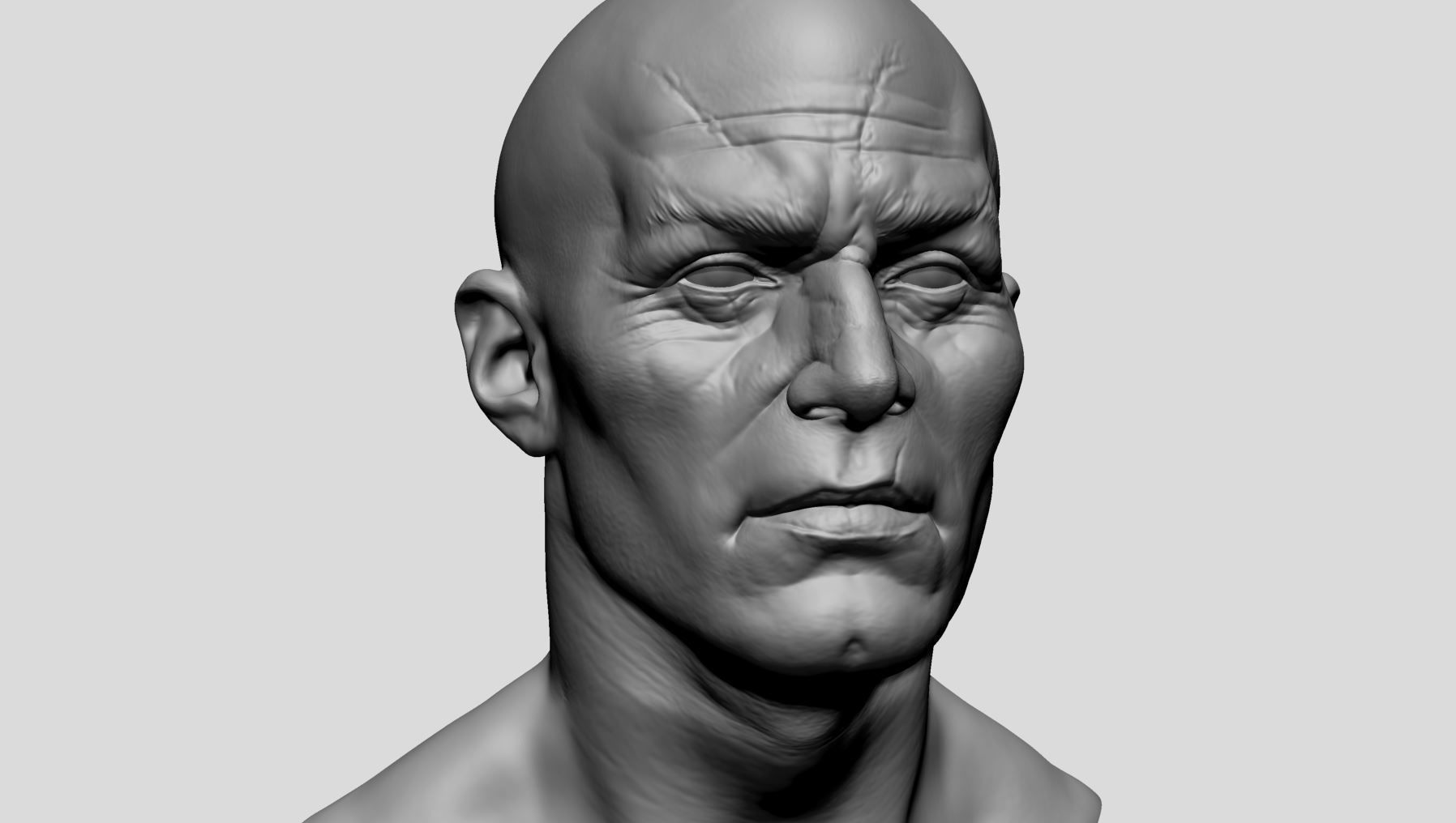 Male Head v8 3D model_8