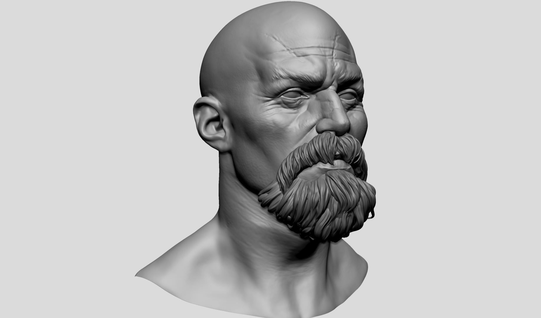 Male Head v8 3D model_1