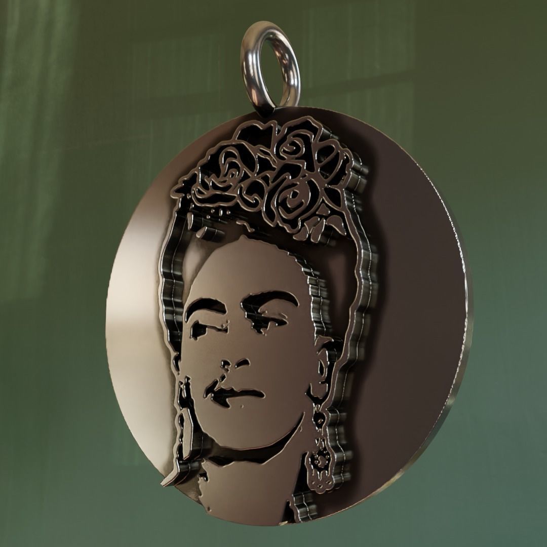 Frida pendant 3D print model_1