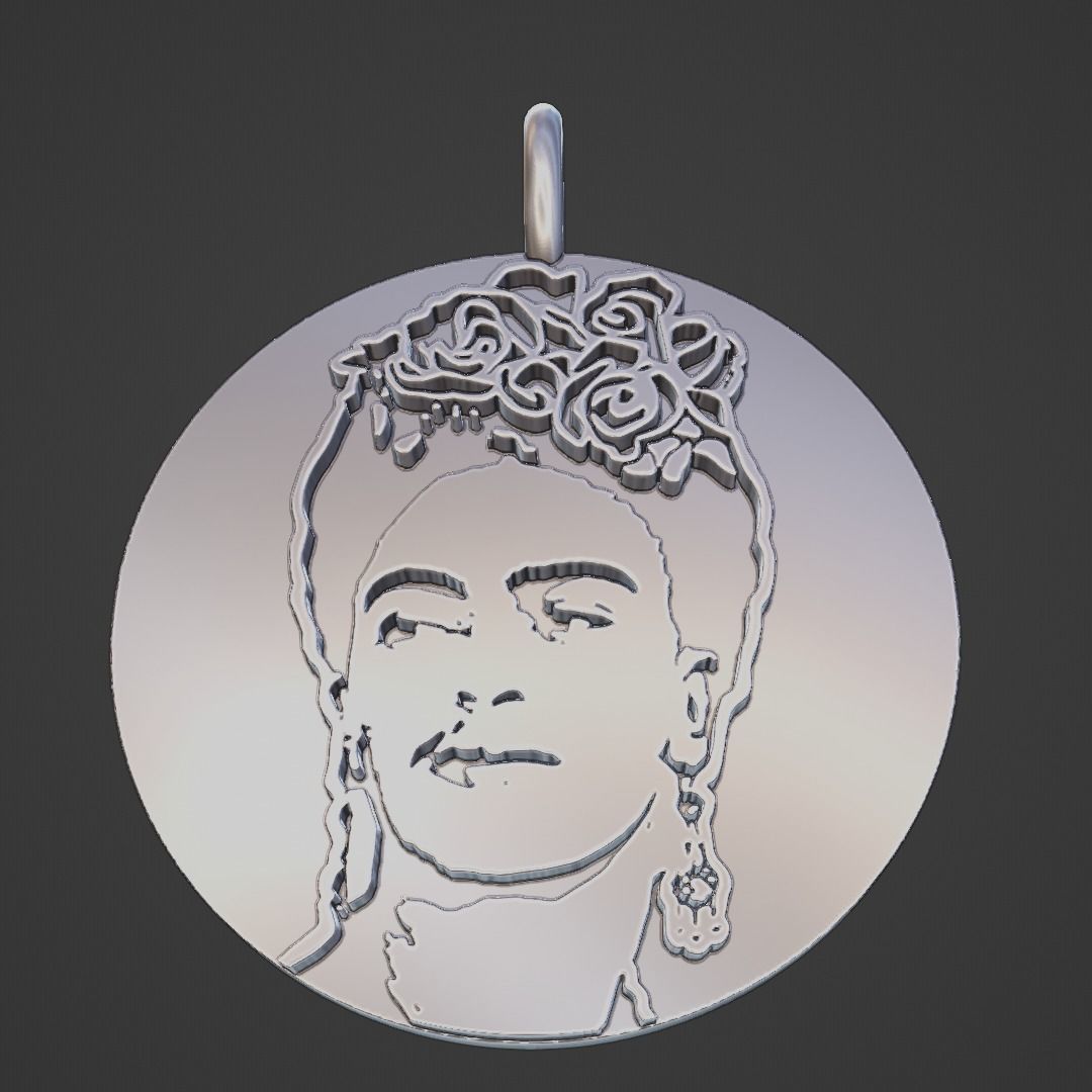Frida pendant 3D print model_2