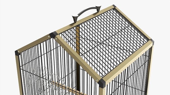 Bird travel cage carrier 3D model 6