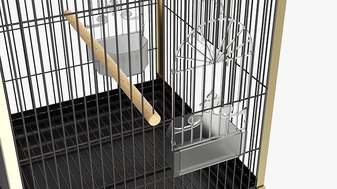 Bird travel cage carrier 3D model 4