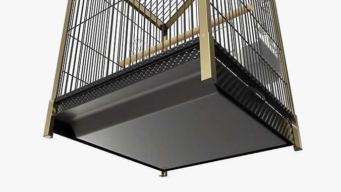 Bird travel cage carrier 3D model 7