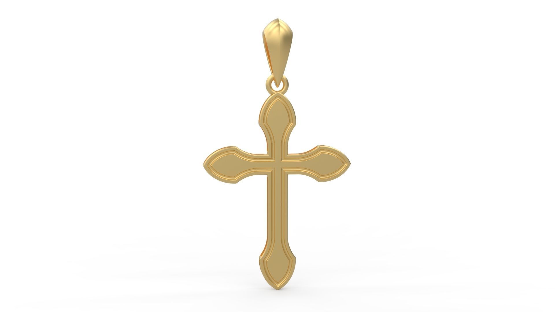 David Yurman Cross Pendant 3D print model_4