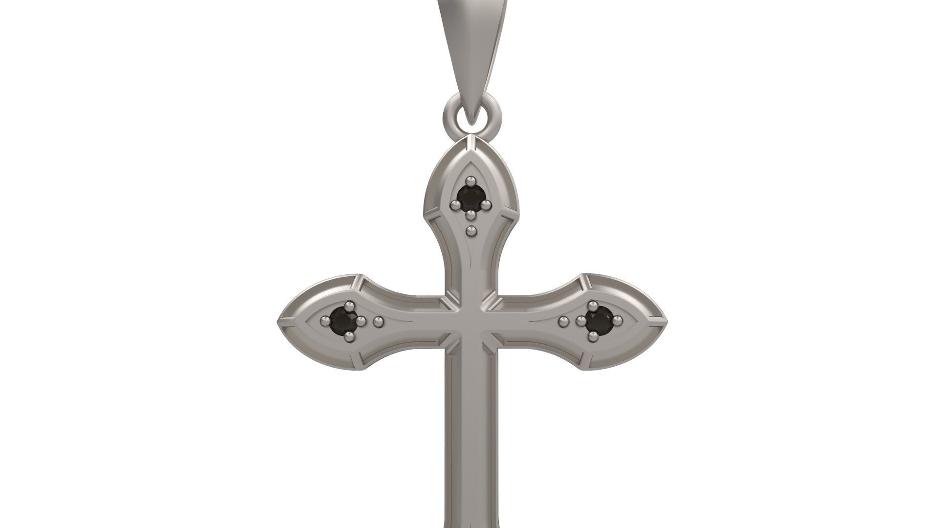 David Yurman Cross Pendant 3D print model_6