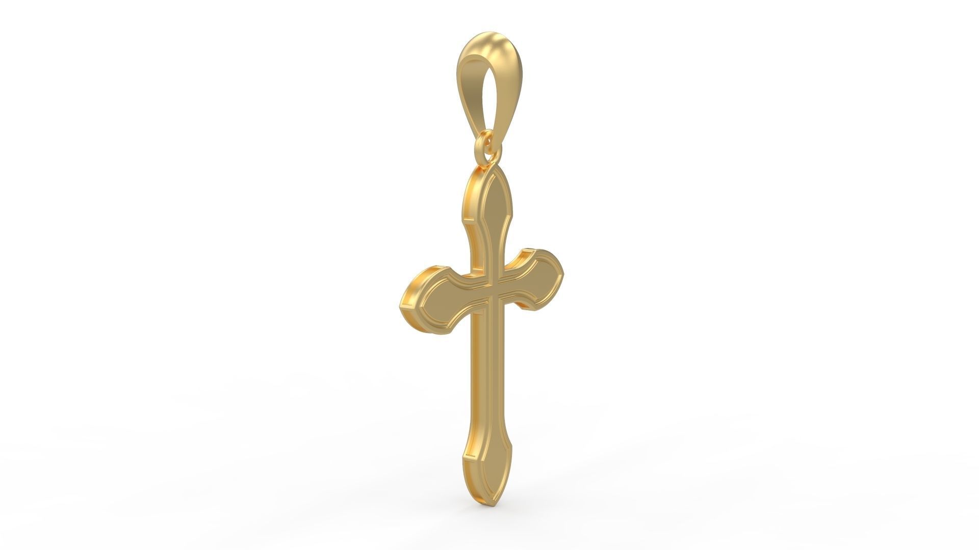 David Yurman Cross Pendant 3D print model_3