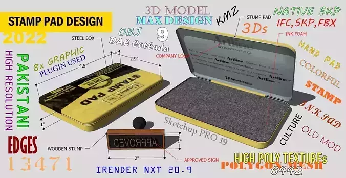Stamp Pad 3D model