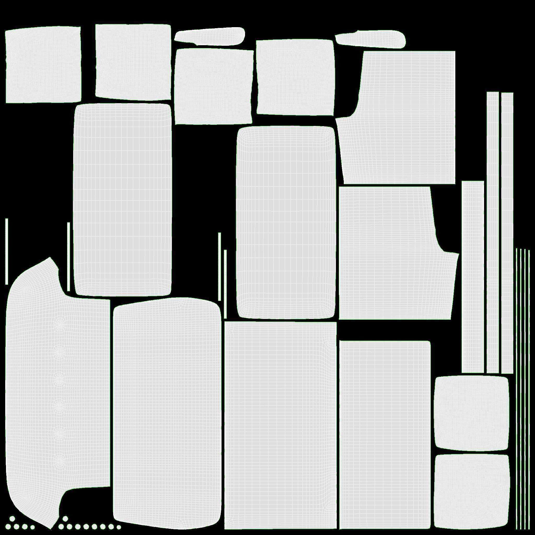 Modern 2-seat sofa with pillows 03 3D model_7