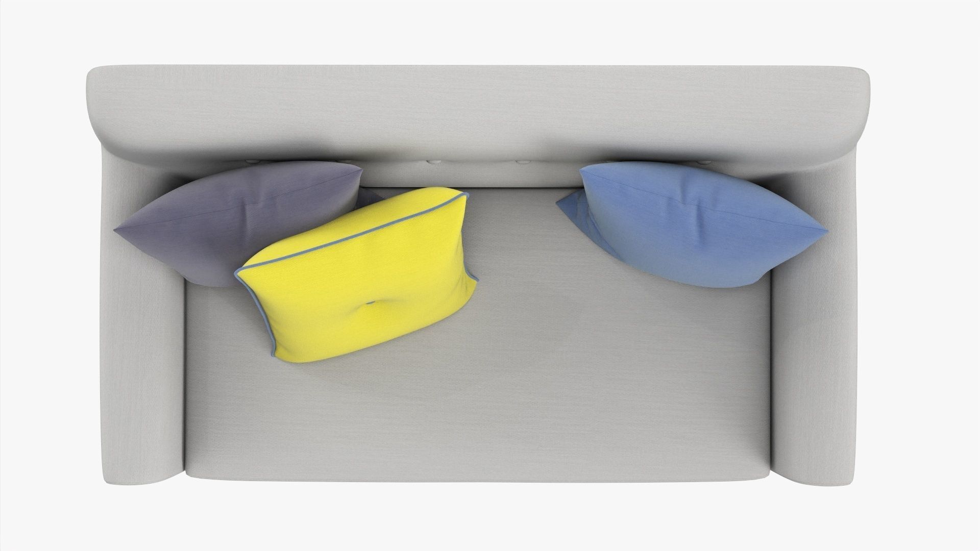 Modern 2-seat sofa with pillows 03 3D model_4