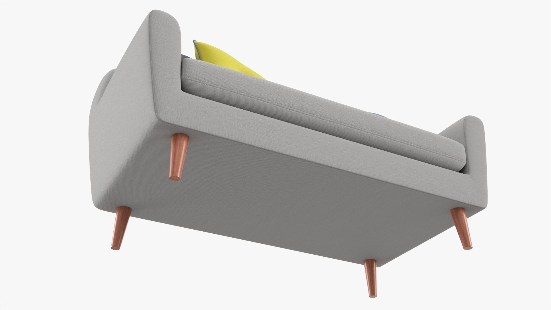 Modern 2-seat sofa with pillows 03 3D model_2
