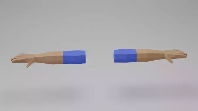 Low poly arms rigged Low-poly 3D model