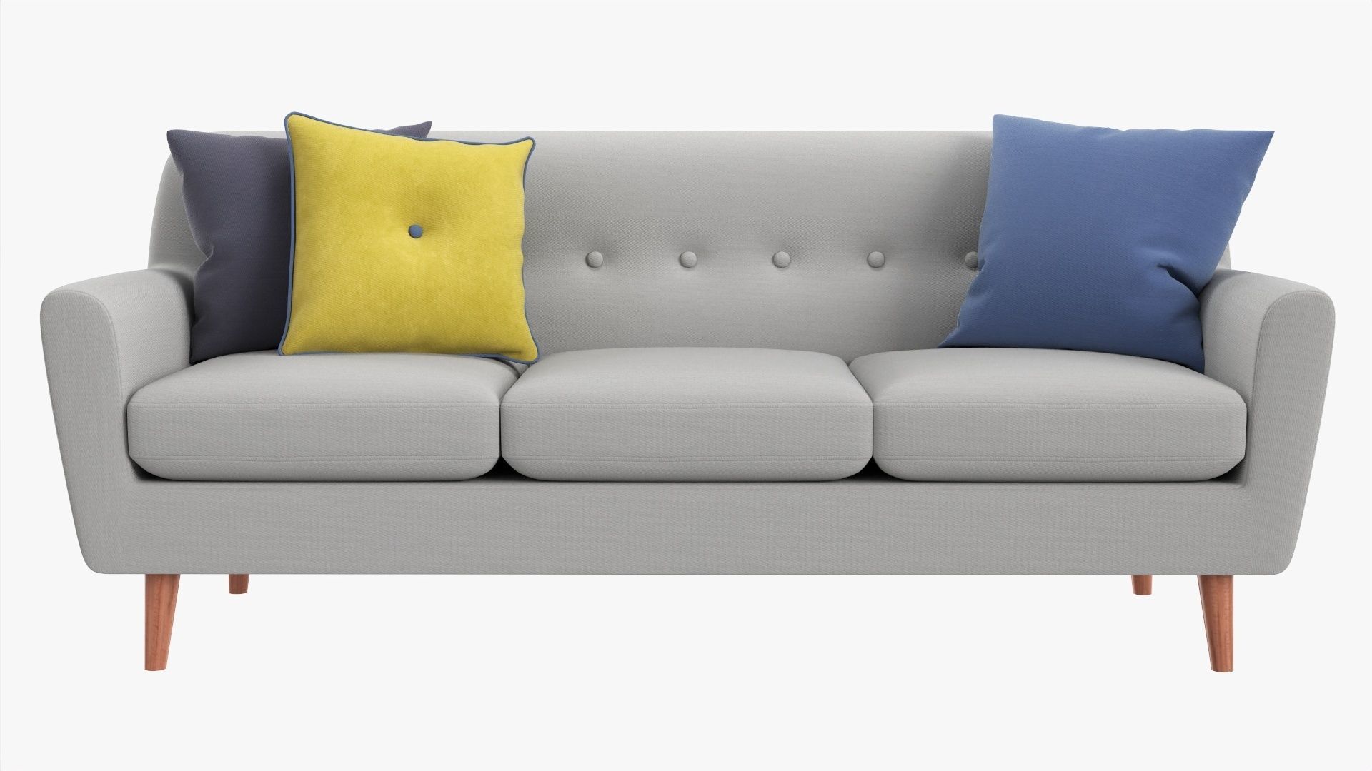 Modern 3-seat sofa with pillows 02 3D model_5