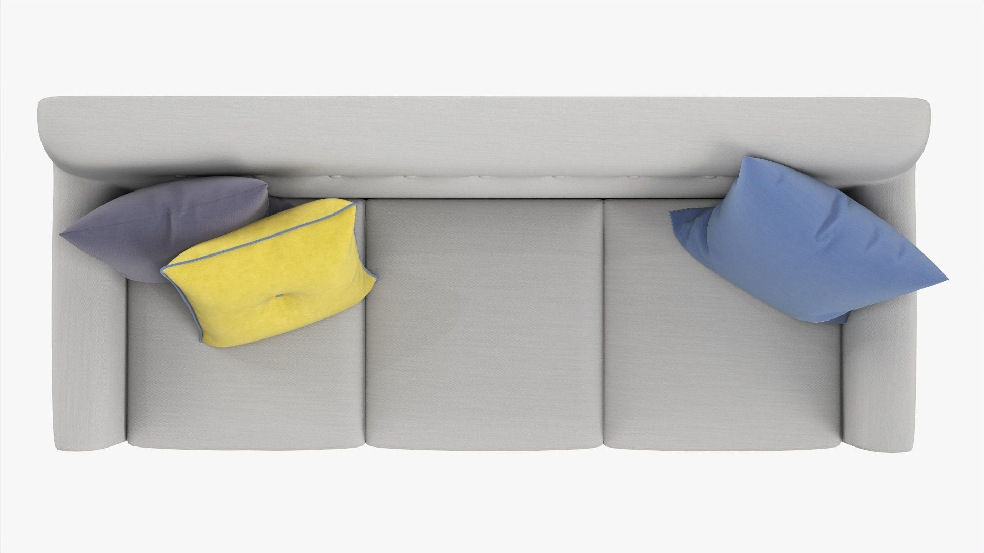 Modern 3-seat sofa with pillows 02 3D model_4