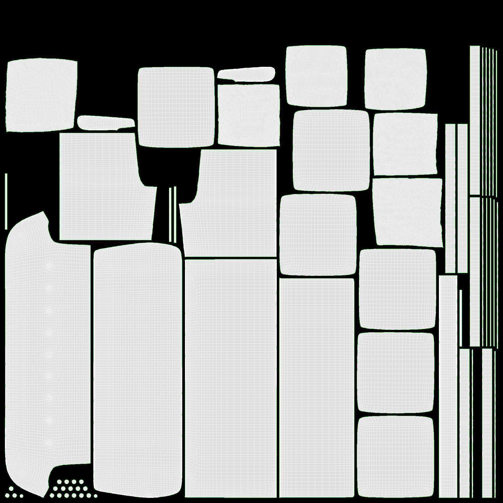 Modern 3-seat sofa with pillows 02 3D model_8