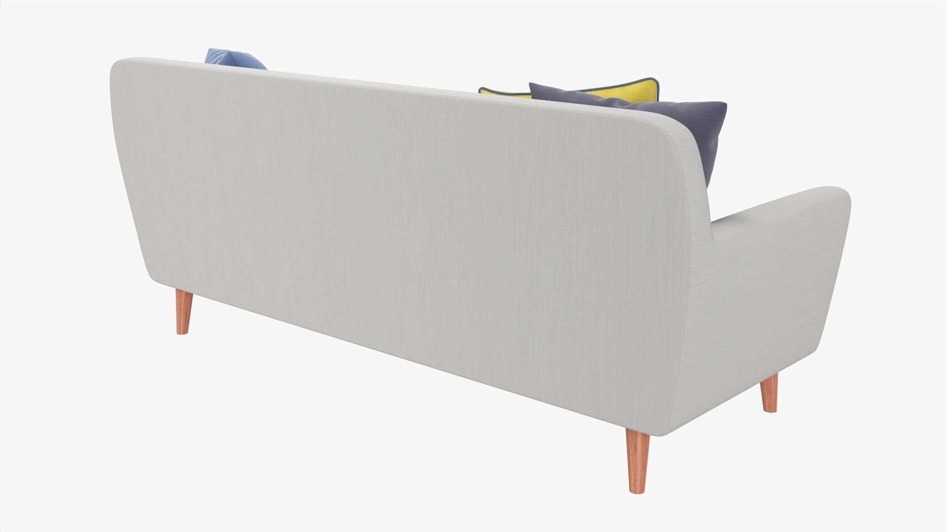 Modern 3-seat sofa with pillows 02 3D model_1