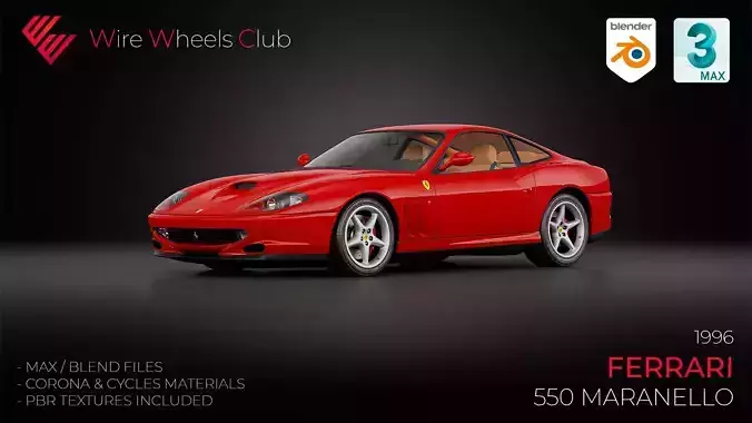 1996 Ferrari 550 Maranello 3D model