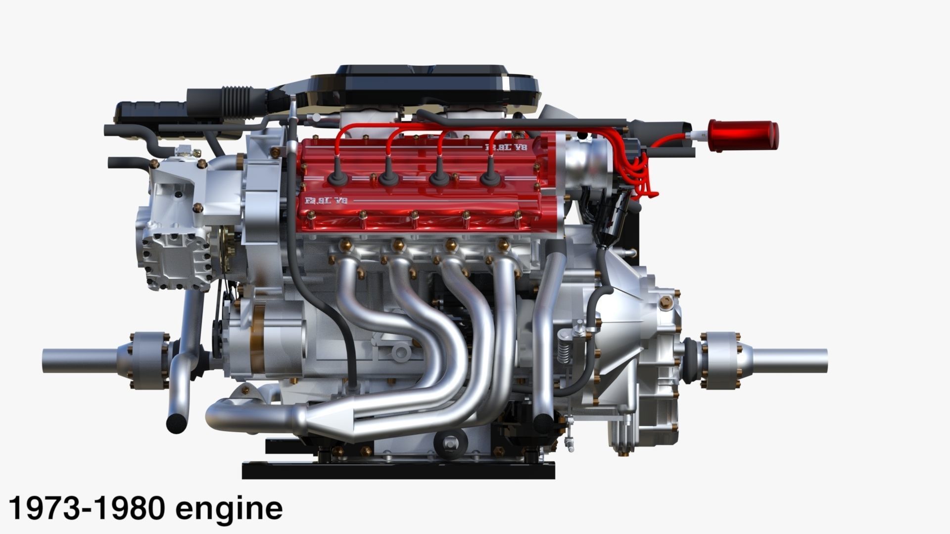 Italian V8 Engine and Internals Pack 3D model CGTrader