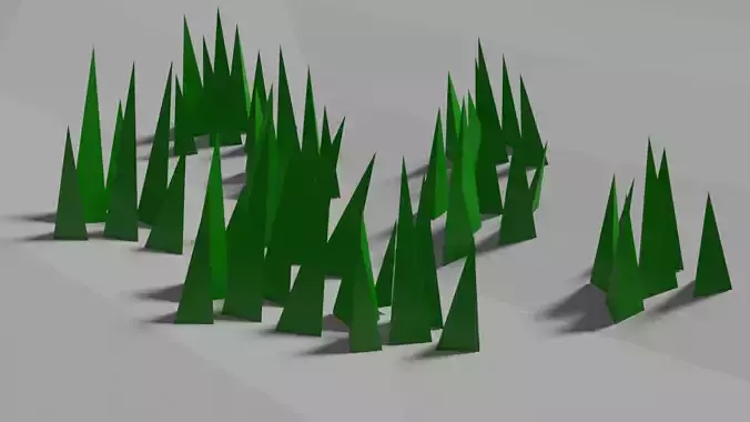 Simple Low Poly Game Ready Grass Free low-poly 3D model