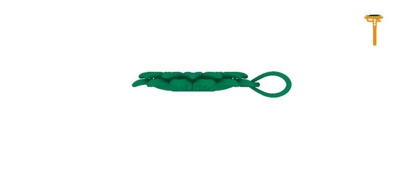 Sun Flower Pendant 3D print model_7