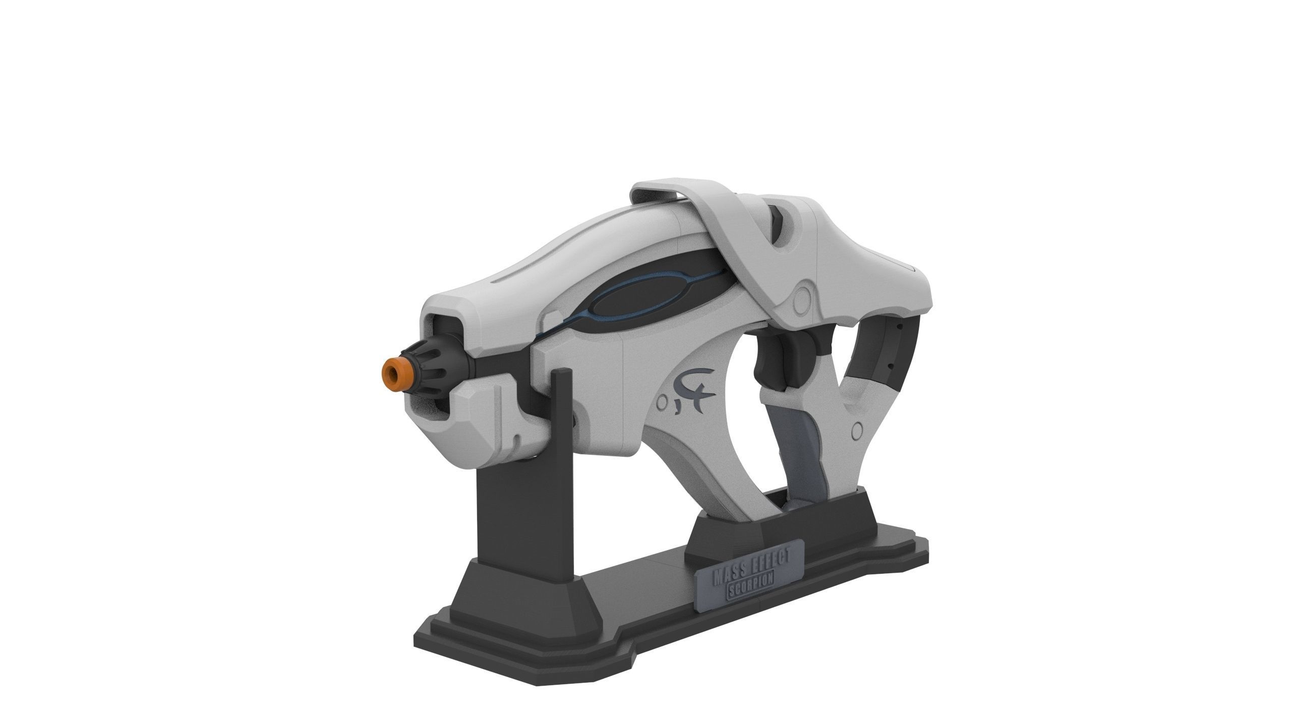 Scorpion Blaster - Mass Effect - Printable 3d model - STL 3D print model_8