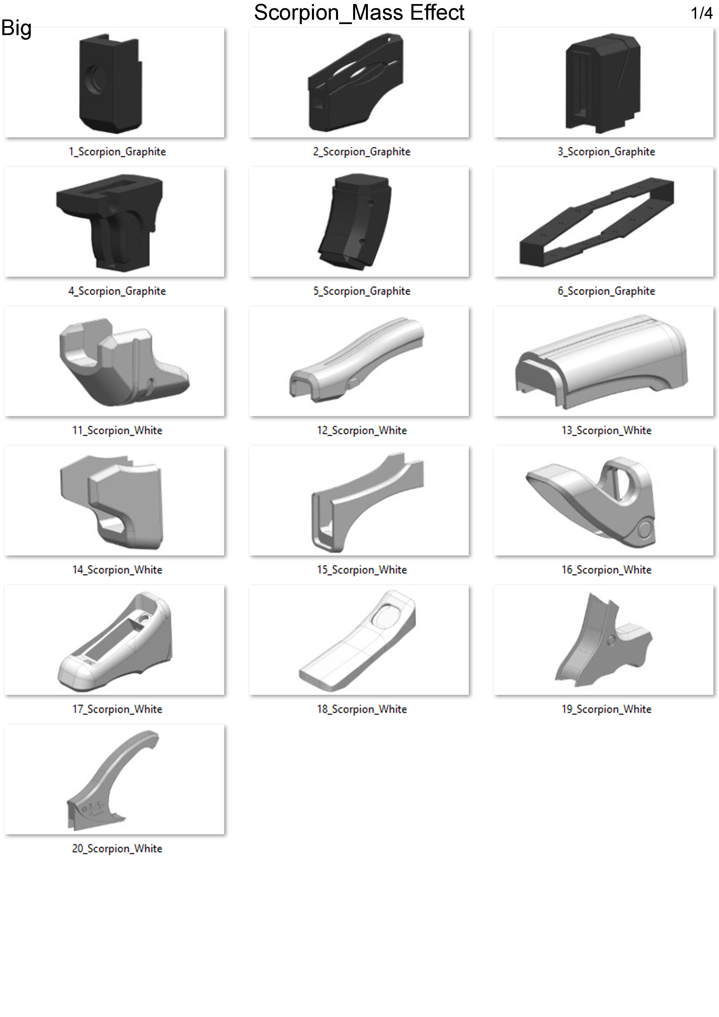 Scorpion Blaster - Mass Effect - Printable 3d model - STL 3D print model_13